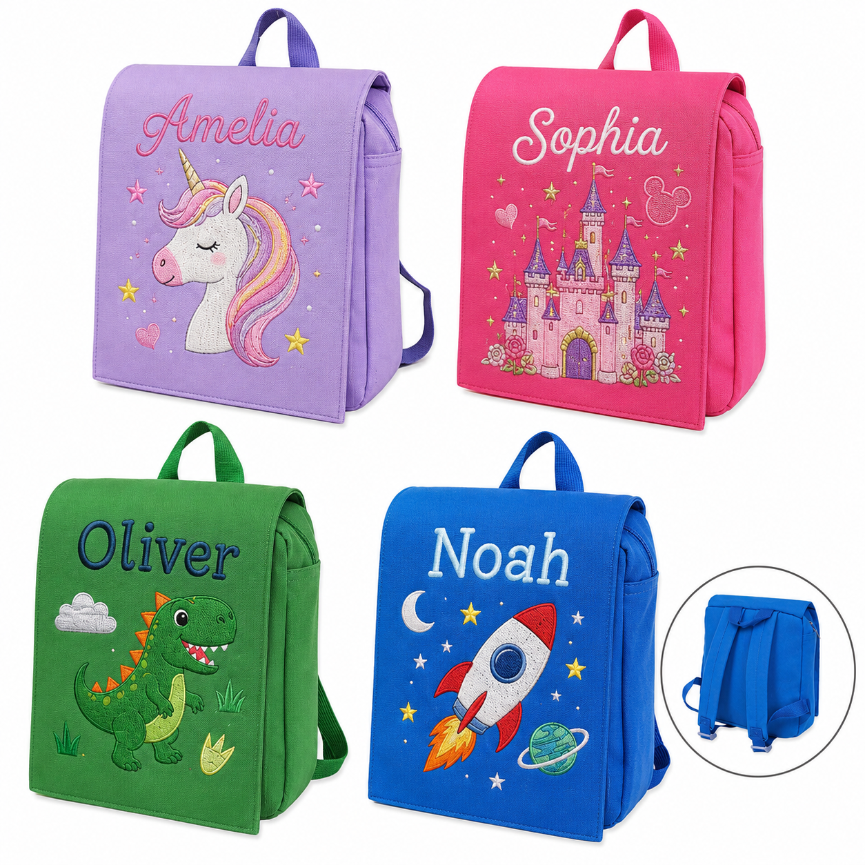 Embroidered School Bag
