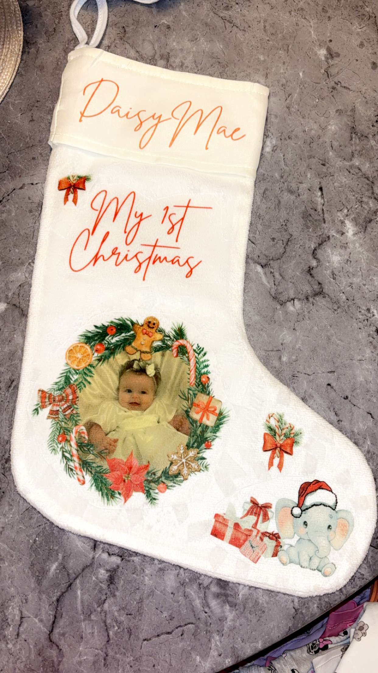Christmas Stocking With Photo