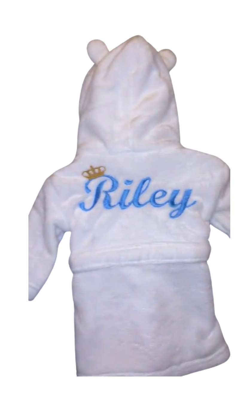 Personalised Gown(white)- Embroidered